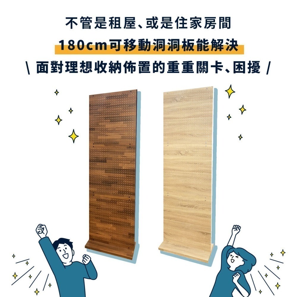 凱堡家居｜180cm可移動落地式洞洞板 嘖嘖募資 壁面收納 台灣製 層架 置物架 收納架【H14305】-細節圖5