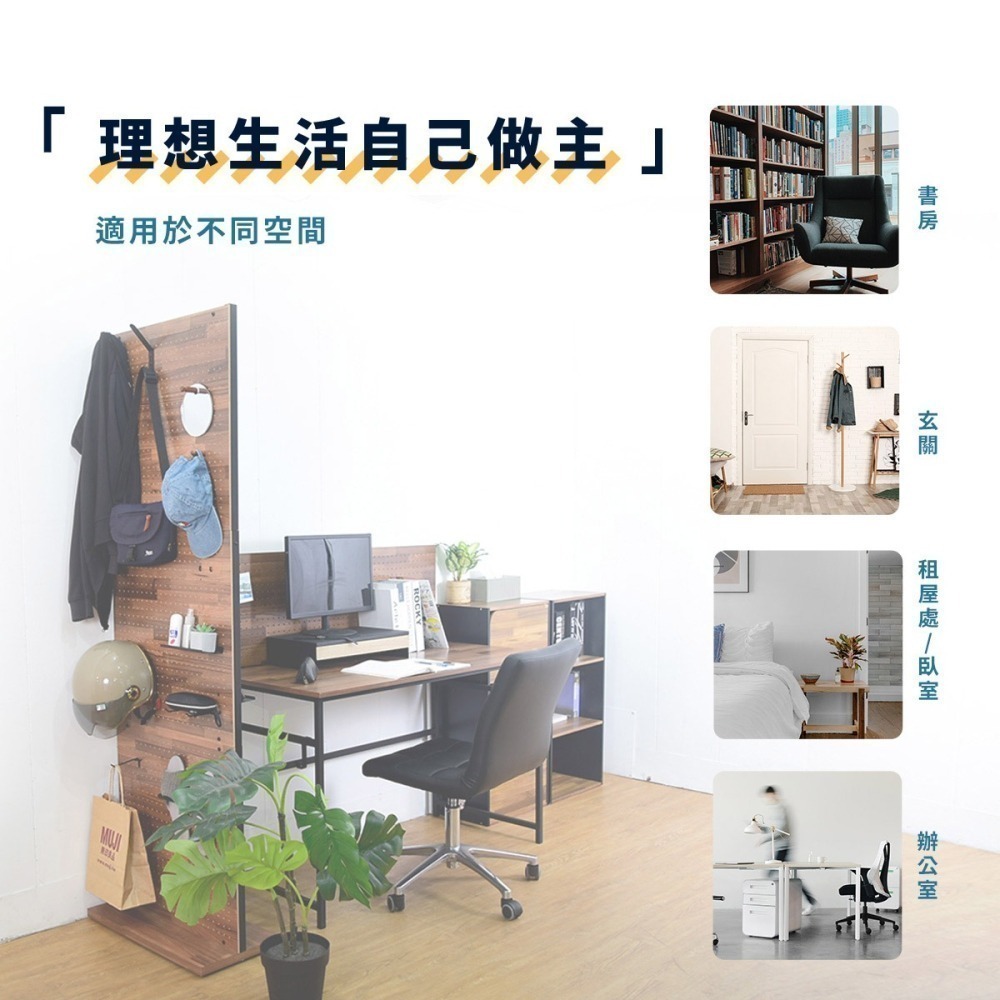 凱堡家居｜180cm可移動落地式洞洞板 嘖嘖募資 壁面收納 台灣製 層架 置物架 收納架【H14305】-細節圖9