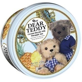 親愛的泰迪 鳳梨味夾心餅乾 熊熊 奶素 鐵盒 獨立包裝