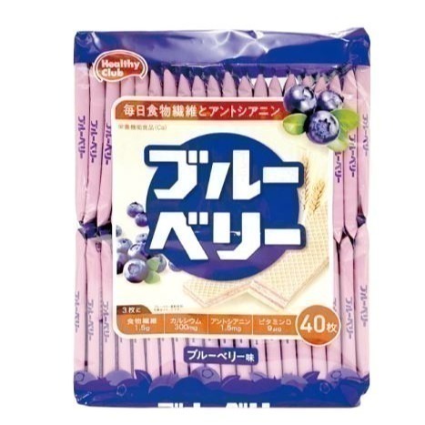 日本進口 Hamada哈馬達 濱田36枚威化餅-香草風味威化餅 獨立包裝/可可味(鐵) /藍莓風味/苦可可味-細節圖7