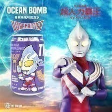 Ocean Bomb 超人力霸王 青蘋果/萊姆風味氣泡水-細節圖3