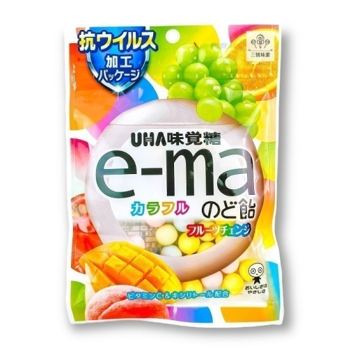 日本 UHA味覺糖 e-ma 綜合水果味喉糖