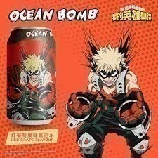 Ocean Bomb 我的英雄學院 紅葡萄/白桃/芒果鳳梨 風味氣泡水-細節圖2