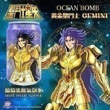 Ocean Bomb 聖鬥士星矢(黃金聖鬥士系列) 蜜桃/蘋果/葡萄 乳酸風味氣泡水-細節圖3