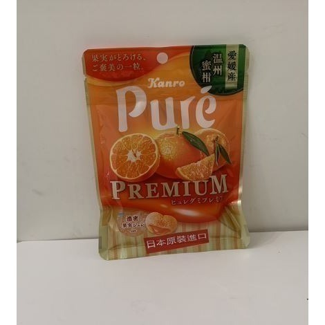 日本 Kanro甘樂 Pure愛媛蜜柑軟糖/青葡萄蘇打風味軟糖-細節圖3