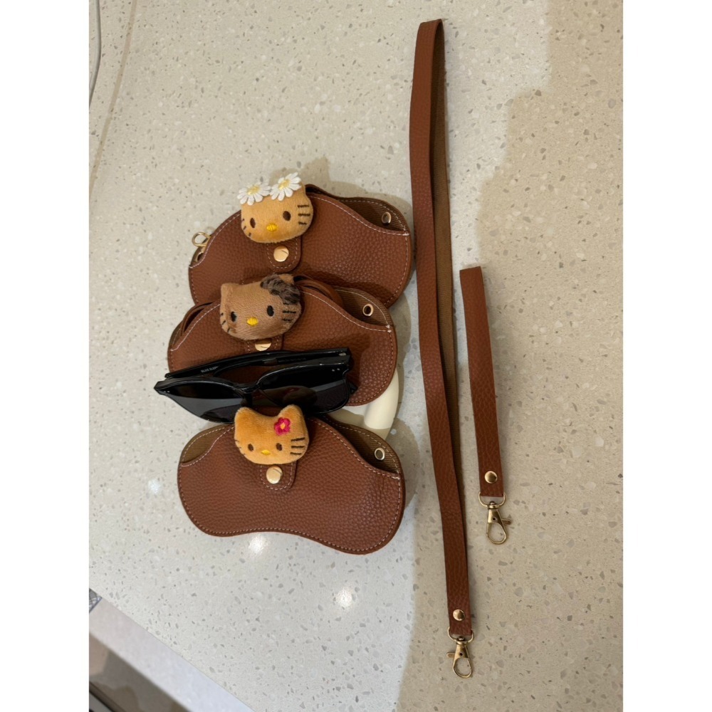 Hello Kitty凱蒂貓眼鏡袋 方便攜 可掛式 墨鏡收納袋 可掛可背款-規格圖6