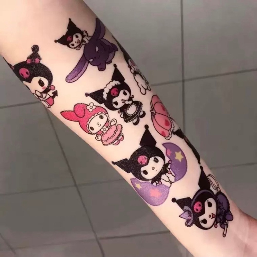 三麗鷗 庫洛米 Hello Kitty凱蒂貓 防水持久紋身貼 可洗-細節圖5
