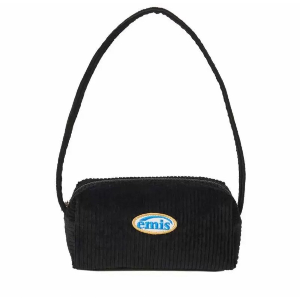現貨 韓版 刺繡燈芯絨小方包 復古簡約 Y2K腋下包-細節圖2
