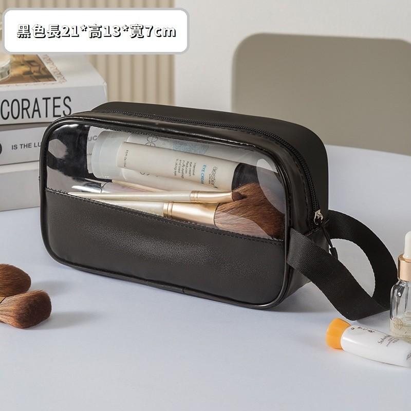 《電子發票》馬卡龍色系 PVC防水洗漱包 出差旅行 便攜手提 化妝品 收納包 收提洗漱包 洗漱包-細節圖4