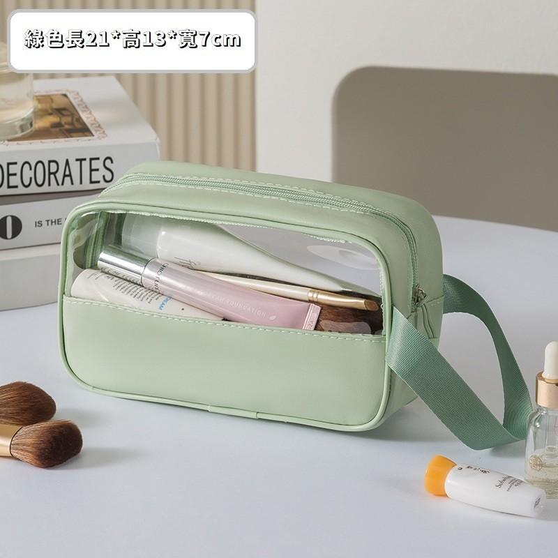 《電子發票》馬卡龍色系 PVC防水洗漱包 出差旅行 便攜手提 化妝品 收納包 收提洗漱包 洗漱包-細節圖5