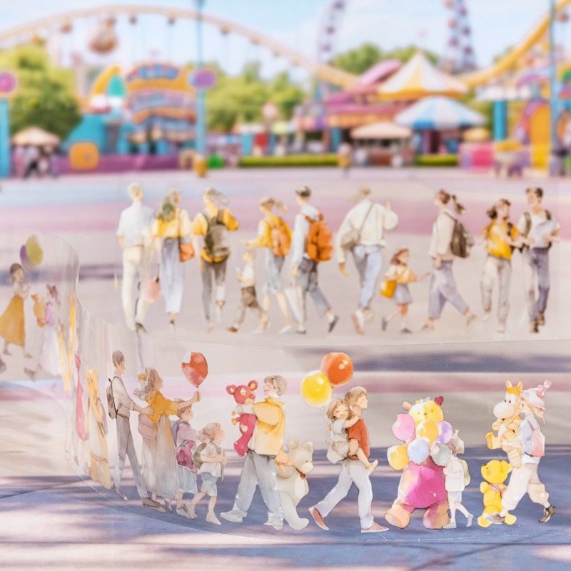 BON BON BONNIE🐰手帳素材 番茄醬少女 人來人往系列 生活人物寵物造景PET膠帶-細節圖3