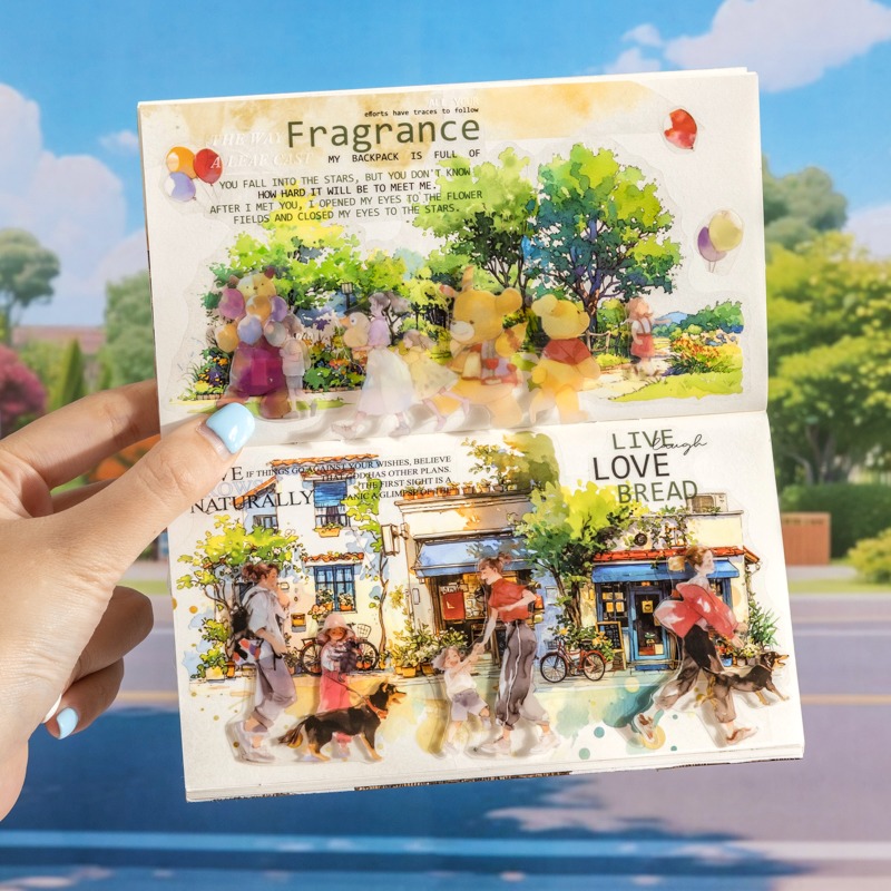 BON BON BONNIE🐰手帳素材 番茄醬少女 人來人往系列 生活人物寵物造景PET膠帶-細節圖5