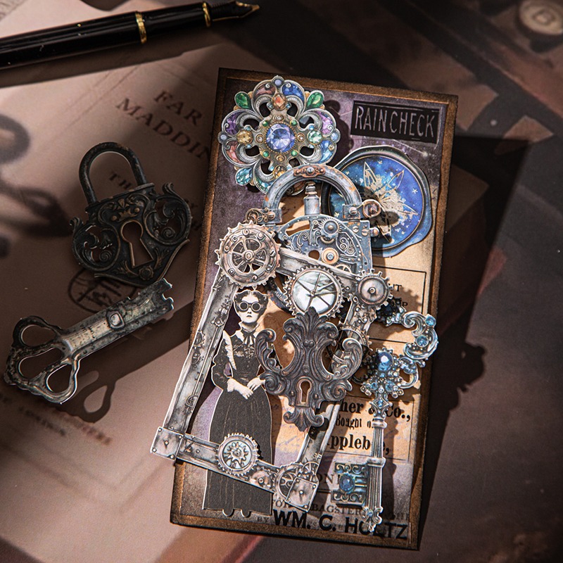 BON BON BONNIE🐰美好的一天 遺落的鑰匙系列 復古鑰匙硬卡貼紙-細節圖8