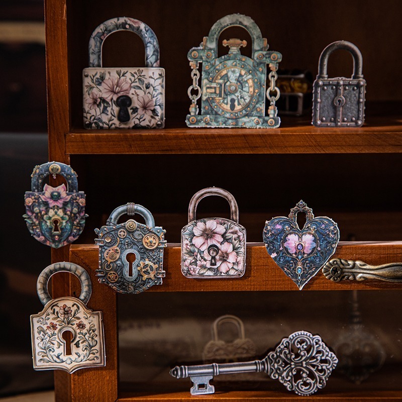 BON BON BONNIE🐰美好的一天 遺落的鑰匙系列 復古鑰匙硬卡貼紙-細節圖3