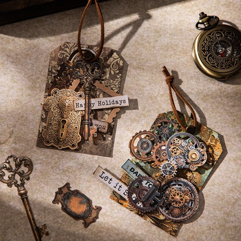 BON BON BONNIE🐰美好的一天 遺落的鑰匙系列 復古鑰匙硬卡貼紙-細節圖6