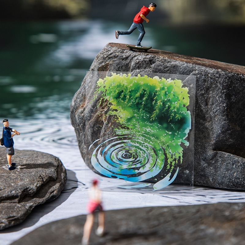 BON BON BONNIE🐰美好的一天 漣漪系列 水面植物花卉造景PET膠帶-細節圖5