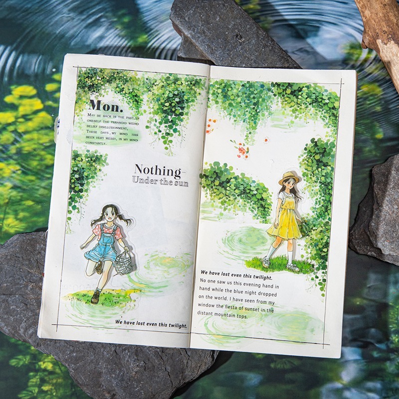 BON BON BONNIE🐰美好的一天 漣漪系列 水面植物花卉造景PET膠帶-細節圖7