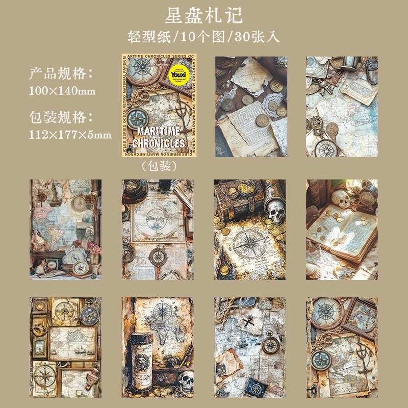 BON BON BONNIE🐰美好的一天 航海紀行系列 海洋神話素材紙-規格圖7