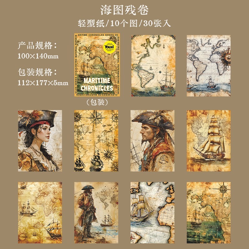 BON BON BONNIE🐰美好的一天 航海紀行系列 海洋神話素材紙-規格圖7