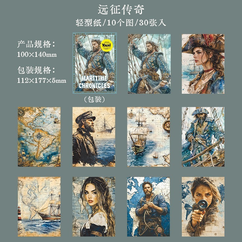 BON BON BONNIE🐰美好的一天 航海紀行系列 海洋神話素材紙-規格圖7