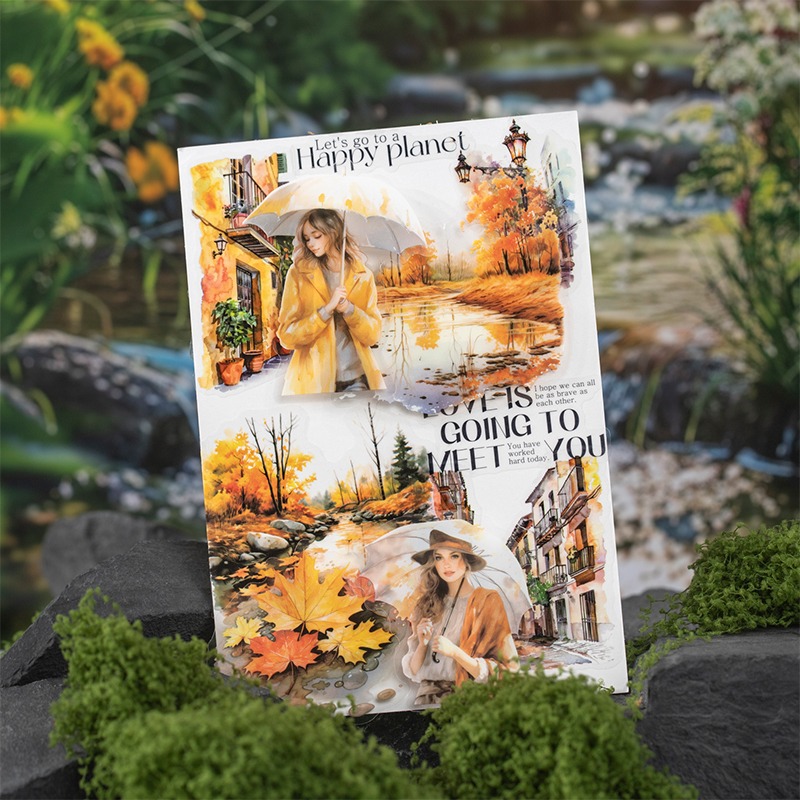 BON BON BONNIE🐰美好的一天 水窪小路系列 水坑倒影造景風景PET貼紙-細節圖6