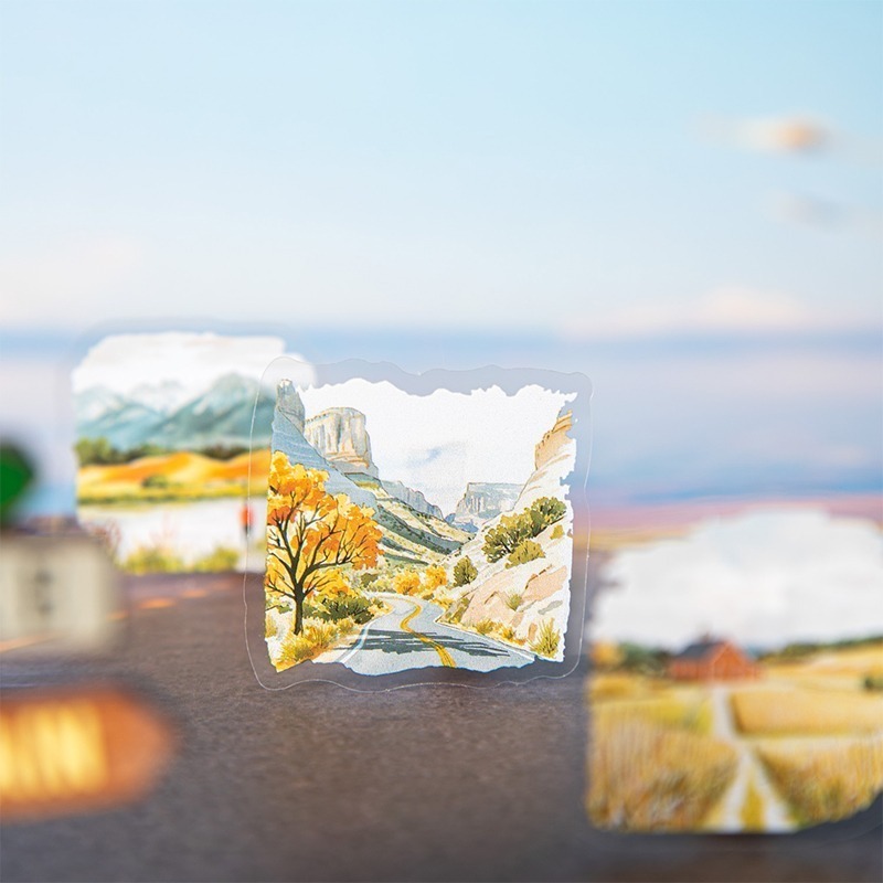 BON BON BONNIE🐰美好的一天 慢鏡頭街景系列 風景旅遊造景PET貼紙包-細節圖7