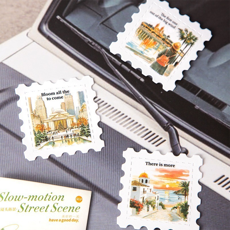 BON BON BONNIE🐰美好的一天 慢鏡頭街景系列 風景旅遊造景PET貼紙包-細節圖8