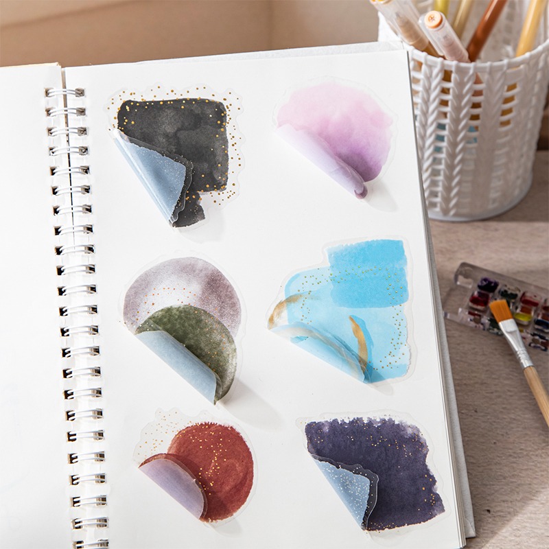 BON BON BONNIE🐰美好的一天 夢韻幻彩系列 水彩暈染pet打底貼紙-細節圖2