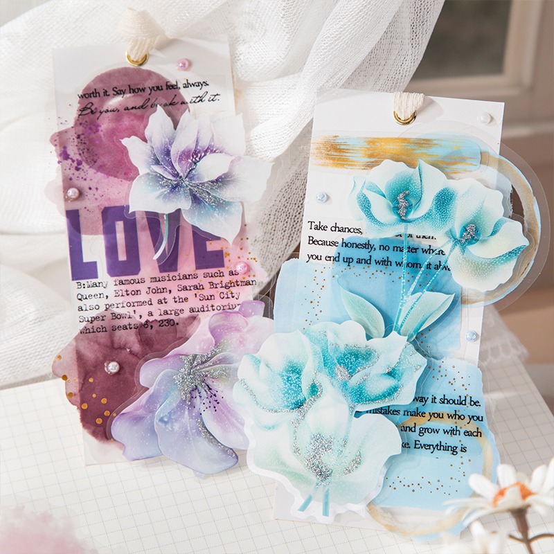 BON BON BONNIE🐰美好的一天 夢韻幻彩系列 水彩暈染pet打底貼紙-細節圖5