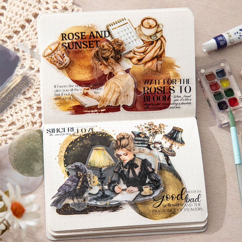 BON BON BONNIE🐰美好的一天 夢韻幻彩系列 水彩暈染pet打底貼紙-細節圖6