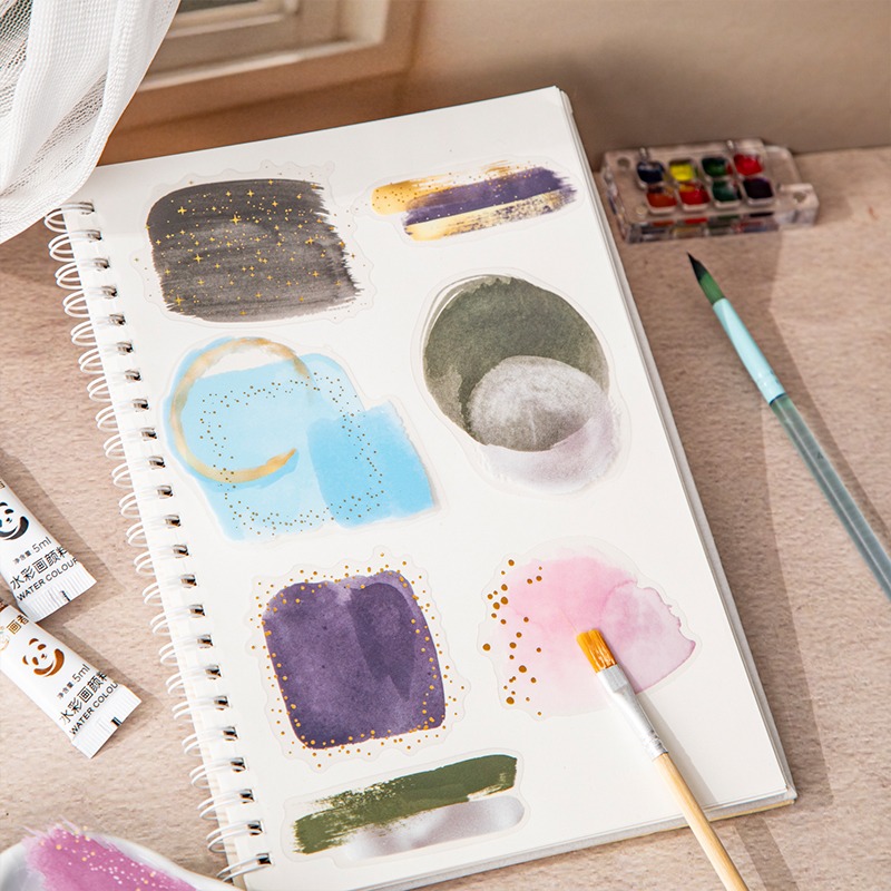 BON BON BONNIE🐰美好的一天 夢韻幻彩系列 水彩暈染pet打底貼紙-細節圖7