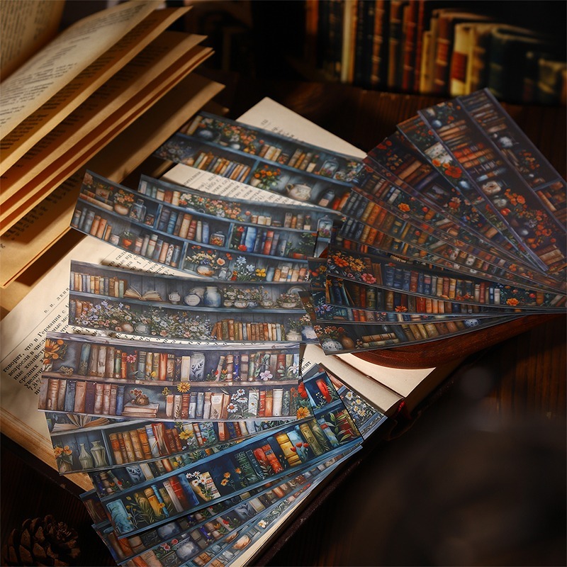 BON BON BONNIE🐰番茄醬少女 藏書閣系列 書籍書櫃 和紙 PET貼紙本-細節圖2