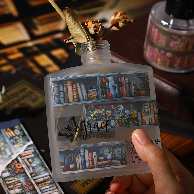 BON BON BONNIE🐰番茄醬少女 藏書閣系列 書籍書櫃 和紙 PET貼紙本-細節圖4