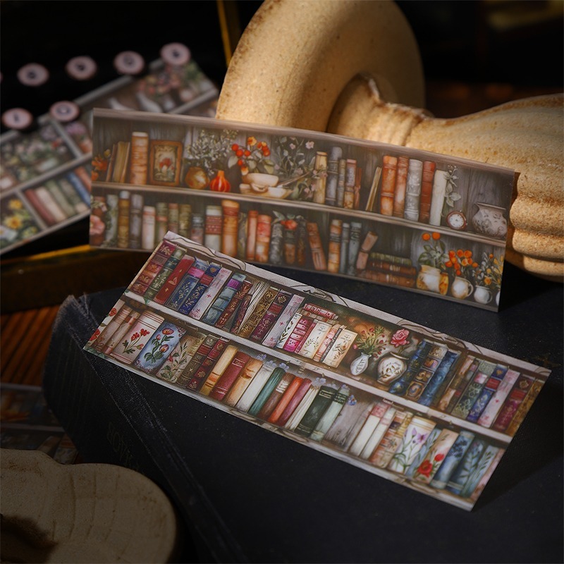 BON BON BONNIE🐰番茄醬少女 藏書閣系列 書籍書櫃 和紙 PET貼紙本-細節圖6