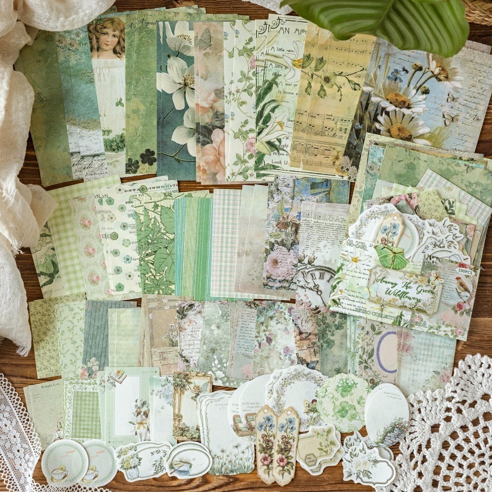 BON BON BONNIE🐰陌墨 田園郵局系列 大份量多尺寸復古素材包-細節圖2