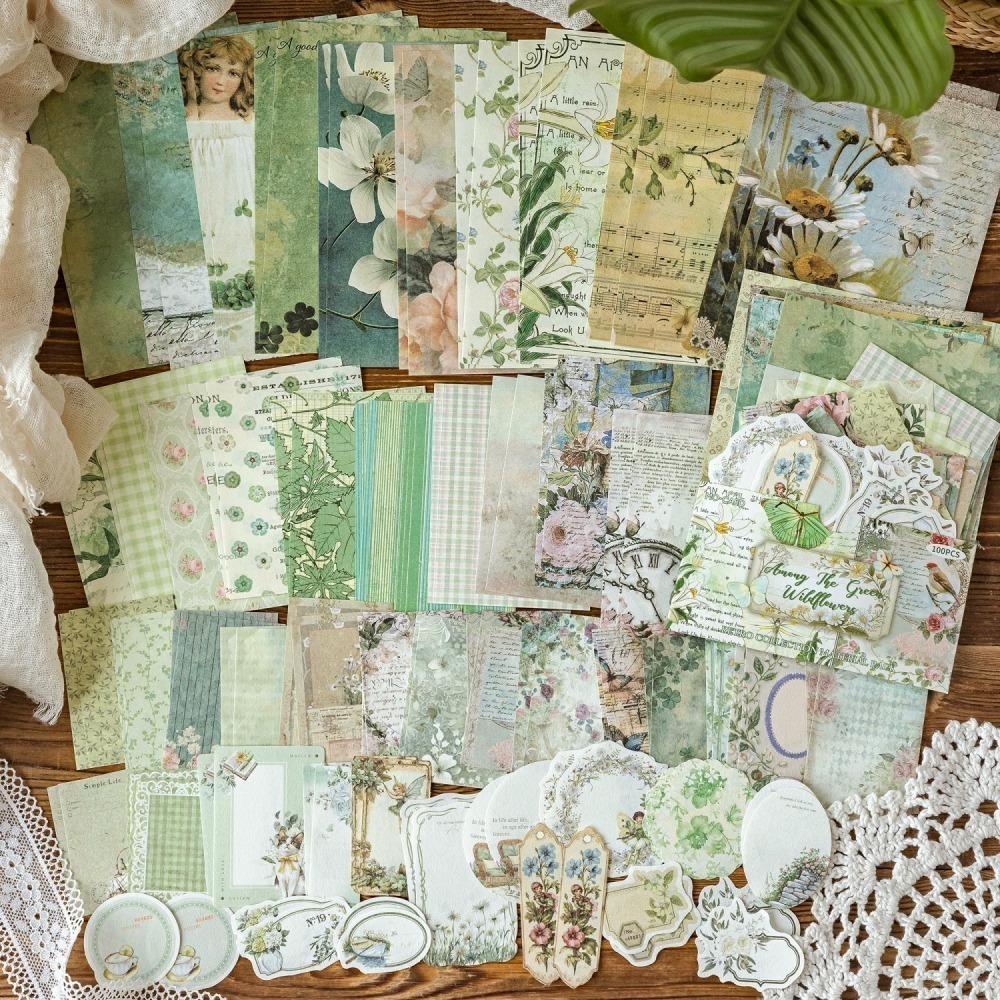 BON BON BONNIE🐰陌墨 田園郵局系列 大份量多尺寸復古素材包-細節圖2