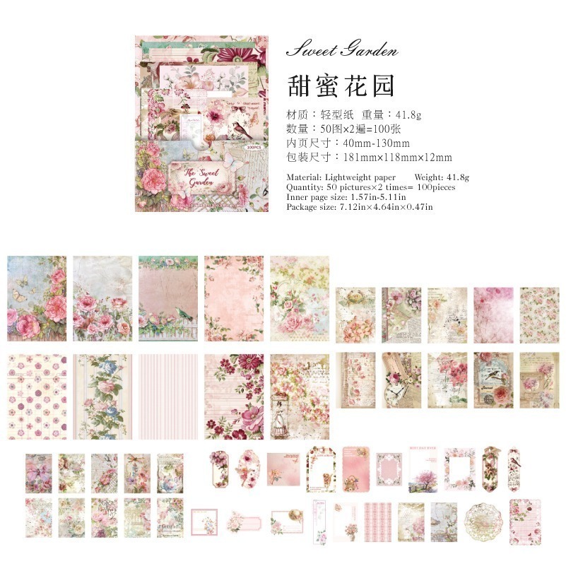 BON BON BONNIE🐰陌墨 田園郵局系列 大份量多尺寸復古素材包-規格圖8