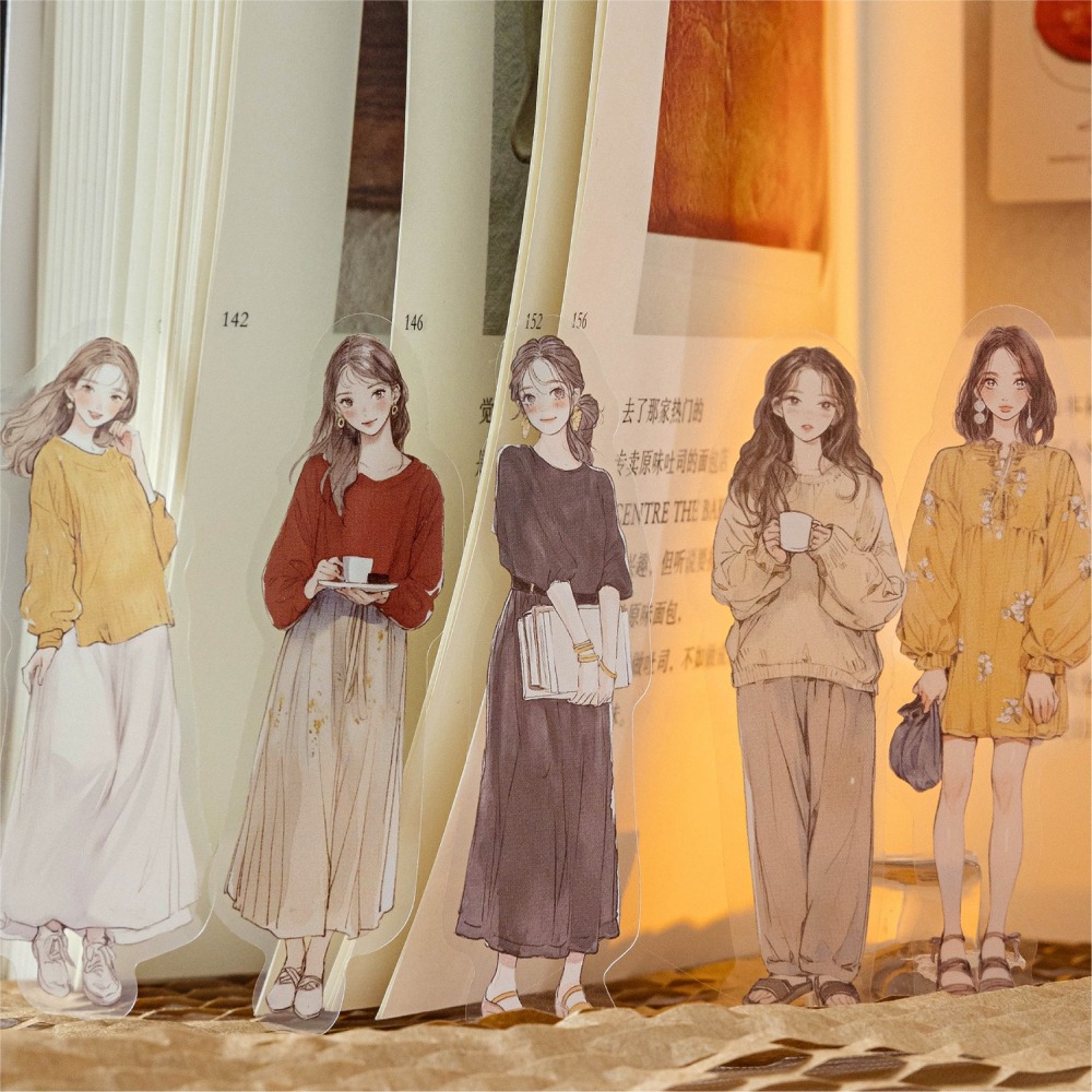 BON BON BONNIE🐰陌墨 今日穿搭系列 人物穿搭PET貼紙包-細節圖5