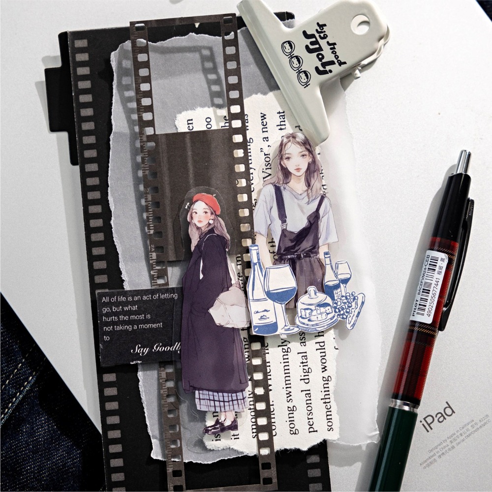 BON BON BONNIE🐰陌墨 今日穿搭系列 人物穿搭PET貼紙包-細節圖9