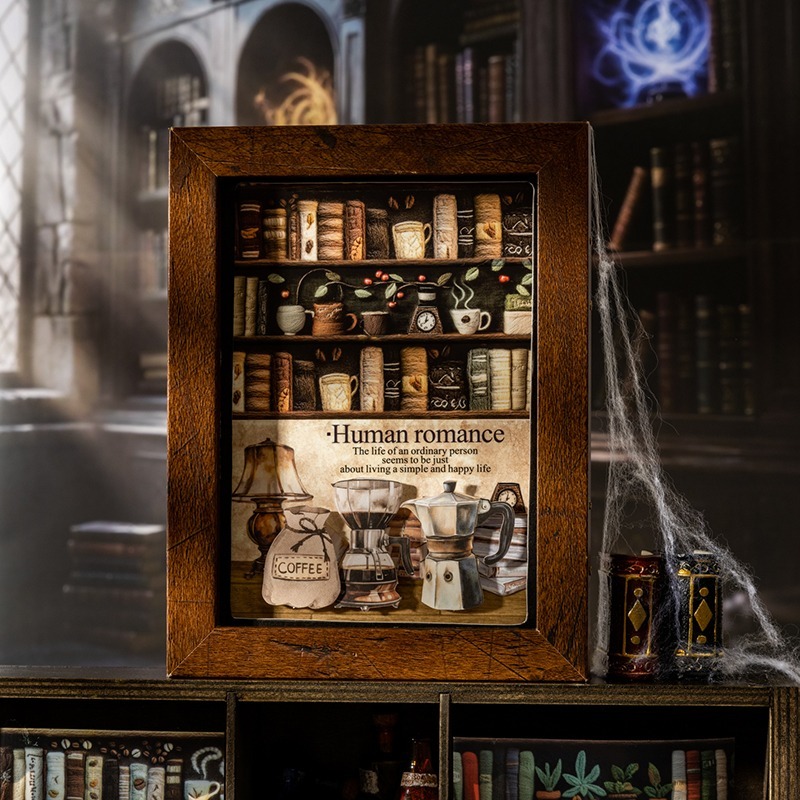 BON BONNIE🐰手帳素材 番茄醬少女 魔法師的書櫃系列 暗黑魔法書籍PET膠帶-細節圖4