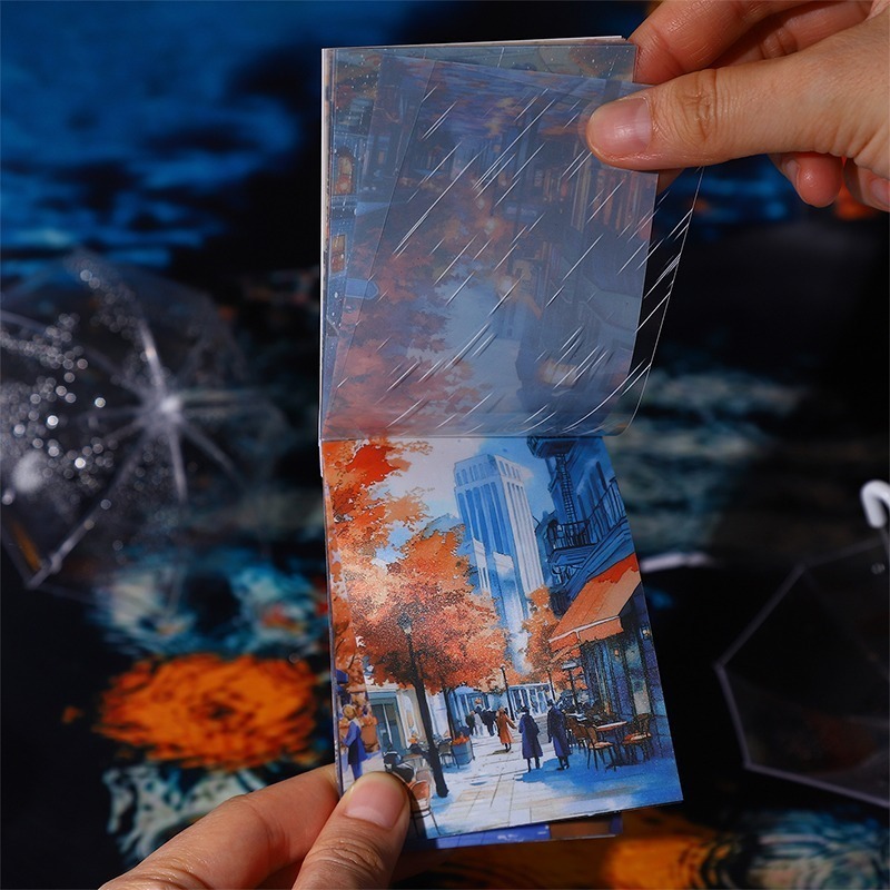 BONBONBONNIE🐰番茄醬少女貼紙本 雨後系列 下雨主題造景手賬高顏值素材裝飾 6款-細節圖2