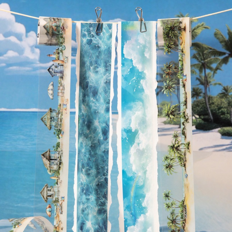 BONBONBONNIE🐰番茄醬少女 環海日記系列 夏日海邊造景膠帶-細節圖8