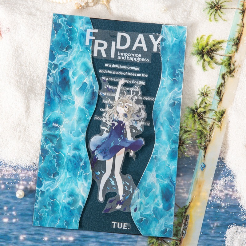 BONBONBONNIE🐰番茄醬少女 環海日記系列 夏日海邊造景膠帶-細節圖9