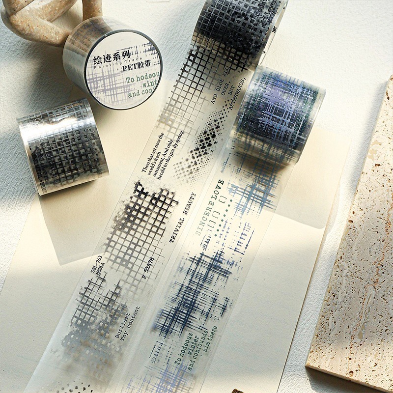 BONBONBONNIE🐰番茄醬少女 繪跡系列 斑駁拼貼PET膠帶-細節圖7