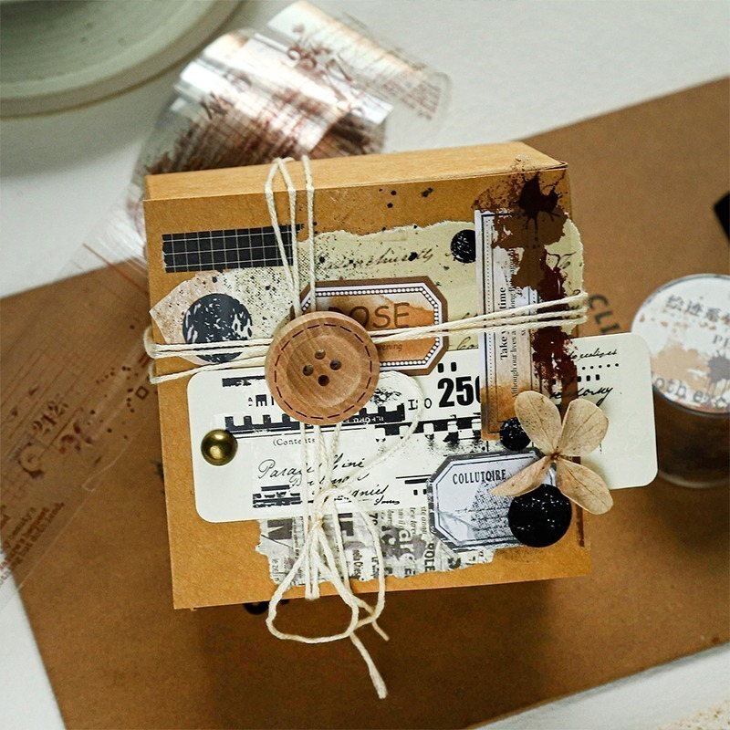 BONBONBONNIE🐰番茄醬少女 繪跡系列 斑駁拼貼PET膠帶-細節圖8