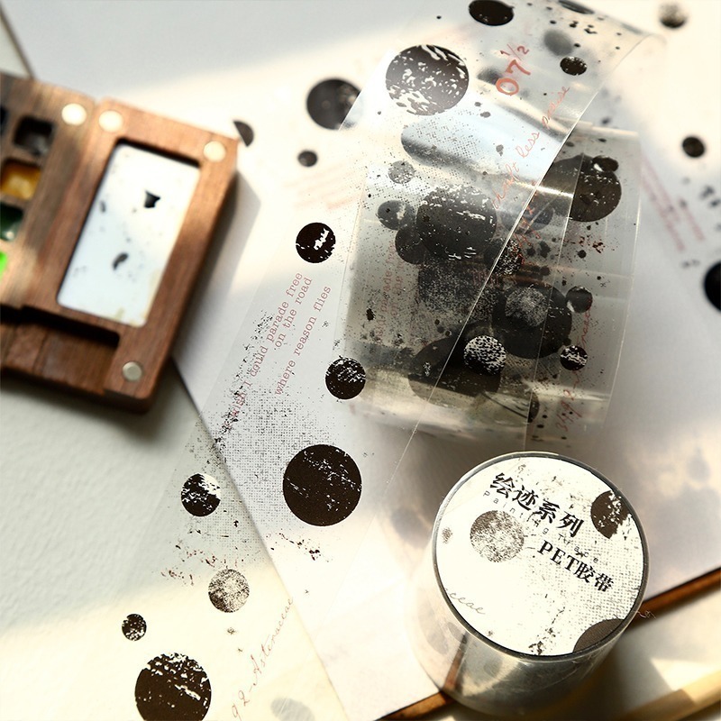 BONBONBONNIE🐰番茄醬少女 繪跡系列 斑駁拼貼PET膠帶-細節圖10