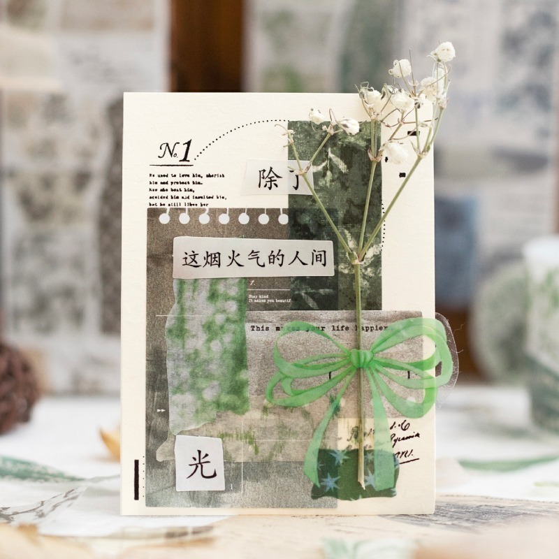 BONBONBONNIE🐰暮光 草木的詩系列 文藝多圖不規則模切和紙膠帶-細節圖5