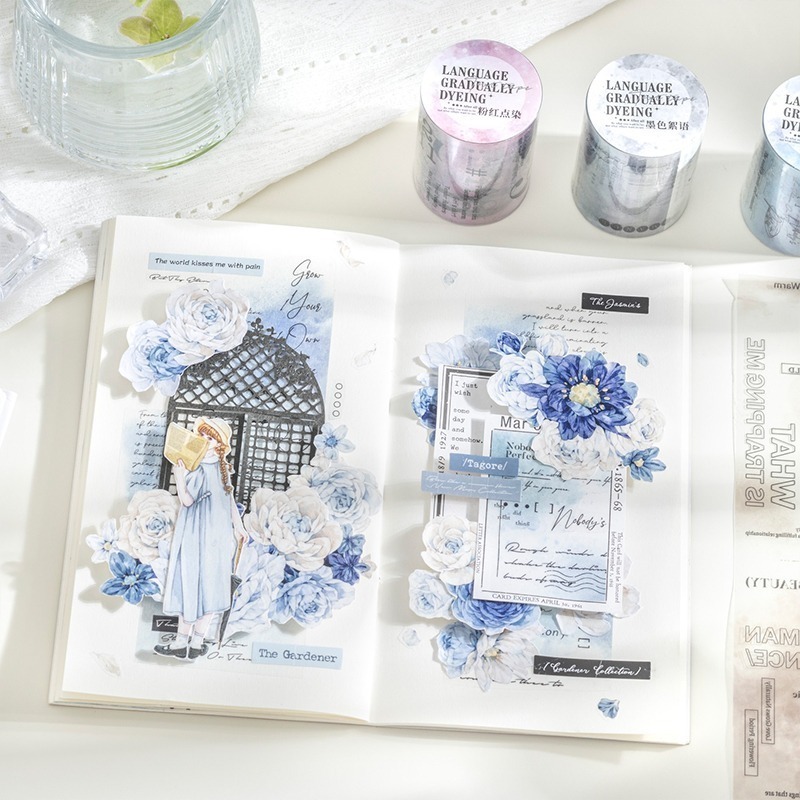 BONBONBONNIE🐰番茄醬少女 語絮漸染系列 暈染文字數字打底PET膠帶-細節圖5