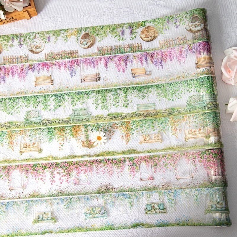 BONBONBONNIE🐰美好的一天 一起去盪鞦韆系列 花藤造景鞦韆PET膠帶-細節圖2