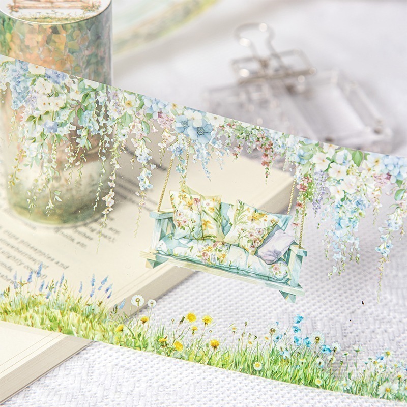 BONBONBONNIE🐰美好的一天 一起去盪鞦韆系列 花藤造景鞦韆PET膠帶-細節圖3